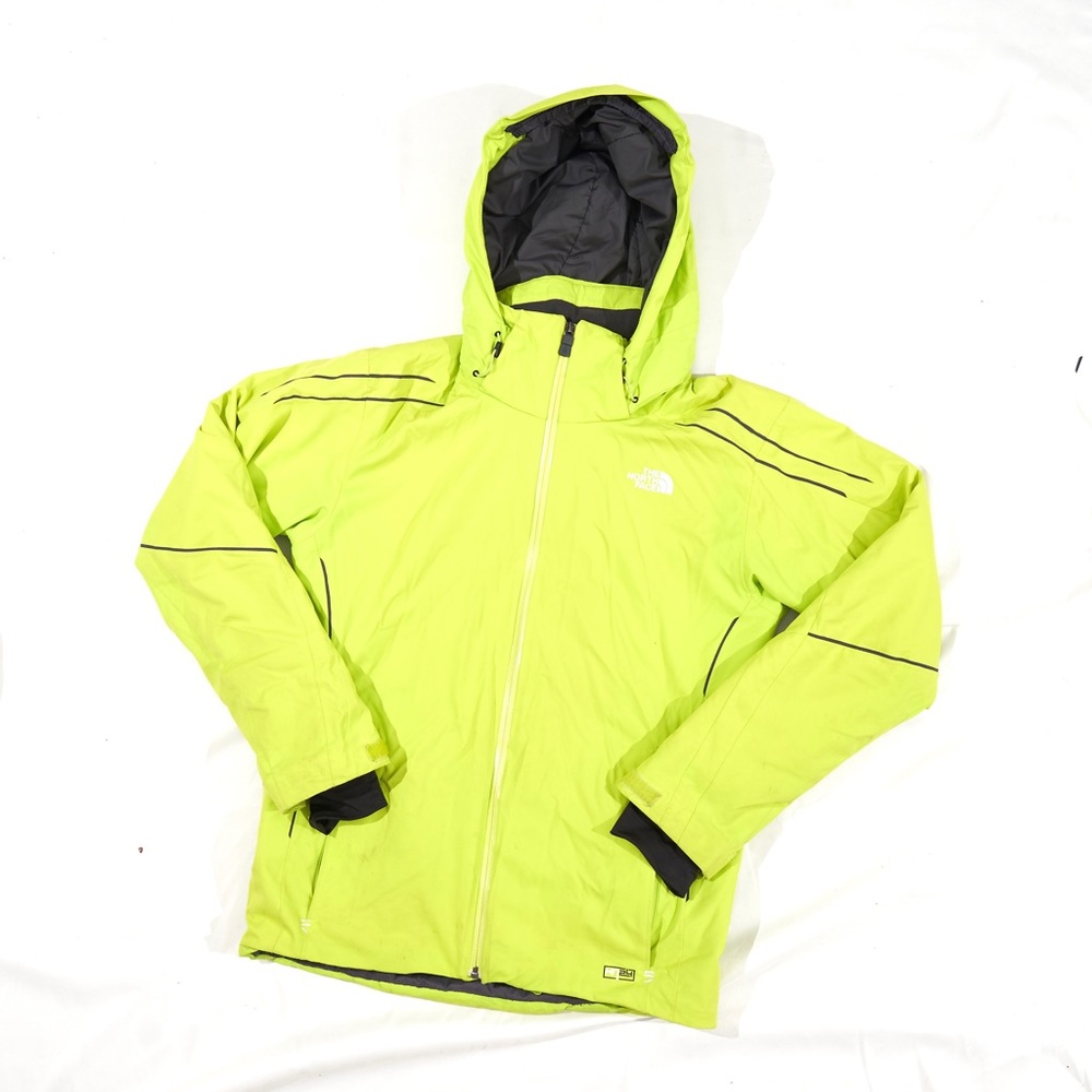 Men’s neon North Face ski coat